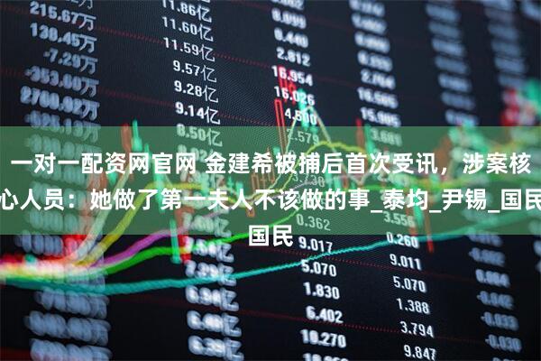 一对一配资网官网 金建希被捕后首次受讯，涉案核心人员：她做了第一夫人不该做的事_泰均_尹锡_国民